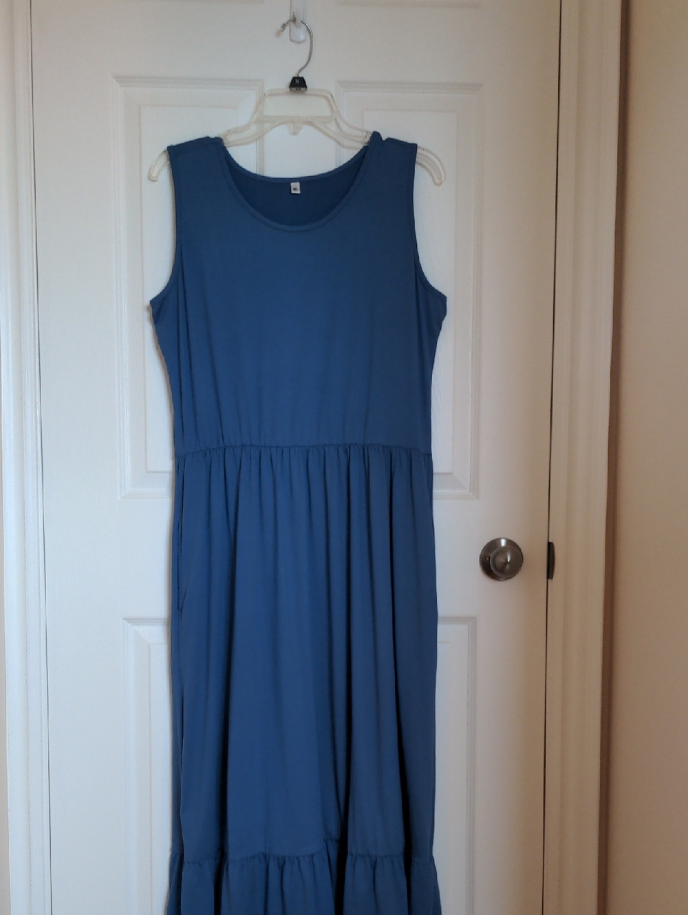 Sleeveless Blue Midi Dress - Casual Everyday Style